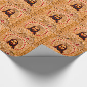 イエス・キリスト金アイコン ラッピングペーパー (角)