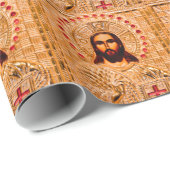 イエス・キリスト金アイコン ラッピングペーパー (ロールコーナー)