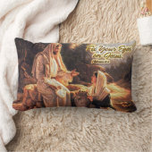 イエス・キリスト1の枕のあなたの目を修理して下さい ランバークッション (ブランケット)