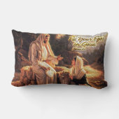 イエス・キリスト1の枕のあなたの目を修理して下さい ランバークッション (裏面)