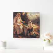 イエス・キリスト1の柱時計のあなたの目を修理して下さい スクエア壁時計 (ホーム)