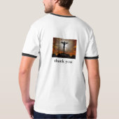 イエス・キリスト、ありがとう Tシャツ (裏面フル)