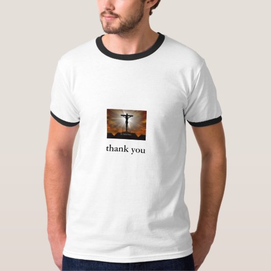 イエス・キリスト、ありがとう Tシャツ (正面)