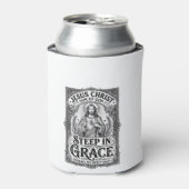 イエス・キリスト お茶好き グラフィックTシャツ クリスチャン 缶クーラー (缶正面)
