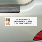 イエス・キリスト、この人共和党を…乗っ取りました バンパーステッカー (車上)