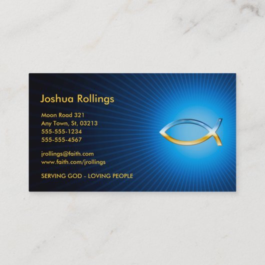 イエス・キリスト|の共有をあなたの信頼後を追って下さい 名刺 (裏面)