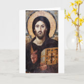 イエス・キリスト カード (黄色い花)