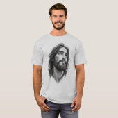 イエス・キリスト キリスト教 メンズTシャツ Tシャツ (正面フル)