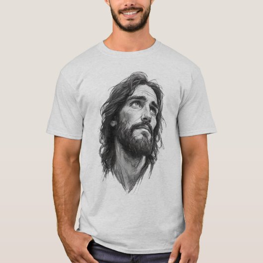 イエス・キリスト キリスト教 メンズTシャツ Tシャツ (正面)