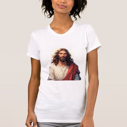 イエス・キリスト キリスト教 女性用Tシャツ Tシャツ (正面)