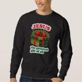 イエス・キリスト - クリスマス スウェットシャツ (正面)