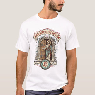 イエス・キリスト ドア キー シンボル Tシャツ