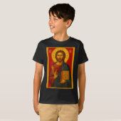 イエス・キリスト・パントクラトールの正教会のイコン Tシャツ (正面フル)
