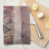 イエス・キリスト "ヨシュア" 最後の晩餐、レオナルド・ダ・ヴィンチ キッチンタオル (四つ折り)