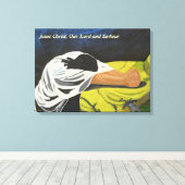 イエス・キリスト、主と救い主のキャンバス キャンバスプリント (インサイチュ (ウッドフロア))