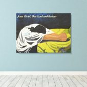 イエス・キリスト、主と救い主のキャンバス キャンバスプリント (インサイチュ (ウッドフロア))