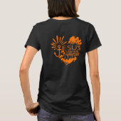 イエス・キリスト 我らの魂の錨 – ハートクロス Tシャツ (裏面)