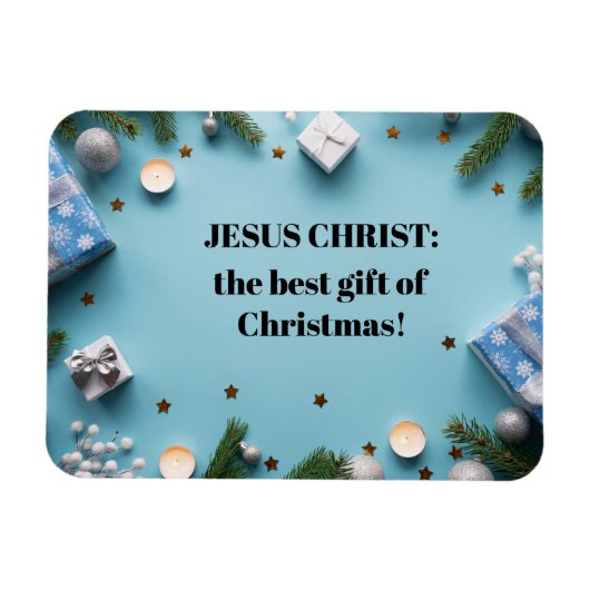 イエス・キリスト：最高のクリスマスの賜物 マグネット (横)