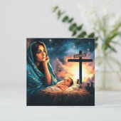 イエス・キリスト, 死ぬために生まれた, 十字架, クリスマス, キリスト教 シーズンカード (スタンド正面)