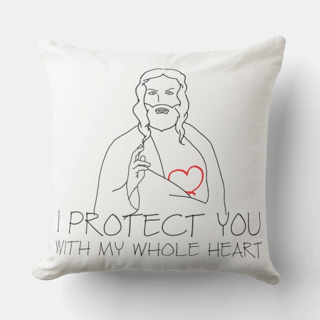 イエス・キリスト – 私保護はあなた クッション (正面)