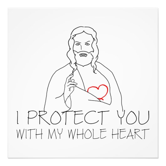 イエス・キリスト – 私保護はあなた フォトプリント (正面)