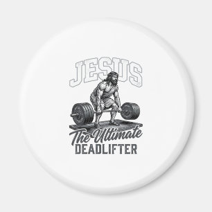 イエス・キリスト 究極のデッドリフター ヴィンテージTシャツデザイン マグネット
