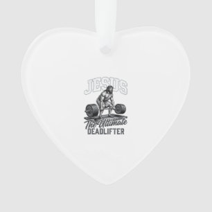 イエス・キリスト 究極のデッドリフター ヴィンテージTシャツ デザイン オーナメント