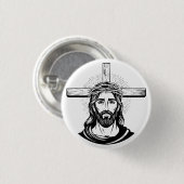 イエス・キリスト 缶バッジ (正面&裏面)