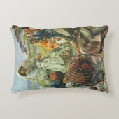 イエス・キリスト・説教山、ヴィンテージ宗教 アクセントクッション (正面)