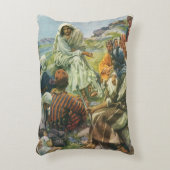 イエス・キリスト・説教山、ヴィンテージ宗教 アクセントクッション (正面(垂直))