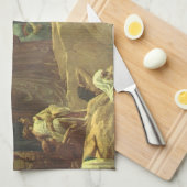 イエス・キリスト・説教山、ヴィンテージ宗教 キッチンタオル (四つ折り)