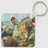 イエス・キリスト・説教山、ヴィンテージ宗教 キーホルダー (裏面)