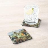 イエス・キリスト・説教山、ヴィンテージ宗教 コースター (右側)