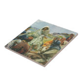 イエス・キリスト・説教山、ヴィンテージ宗教 タイル (側面)