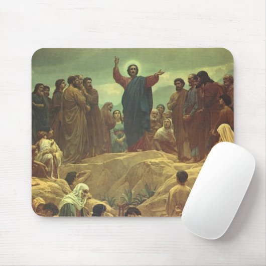 イエス・キリスト・説教山、ヴィンテージ宗教 マウスパッド (マウス)