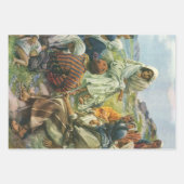 イエス・キリスト・説教山、ヴィンテージ宗教 ラッピングペーパーシート (正面)