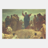 イエス・キリスト・説教山、ヴィンテージ宗教 ラッピングペーパーシート (正面2)
