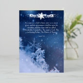 イエス・キリスト 雪の結晶 クリスチャン クリスマス 箔シーズンカード (立ち正面)