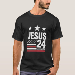 イエス・キリスト 2024 大統領 アメリカ合衆国 選挙 政治 Tシャツ