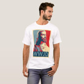 イエス・キリスト -- WWJD Tシャツ (正面フル)