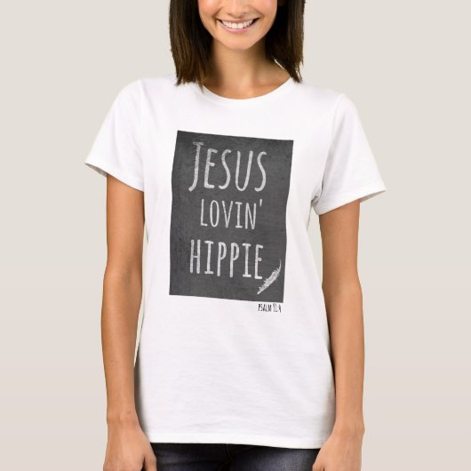 イエス・キリストLovinのヒッピーの女性のタンク Tシャツ (正面)