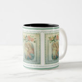 イエス・キリストMemorareの祈りの言葉を持つヴィンテージ聖母マリア ツートーンマグカップ (正面右)