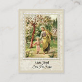 イエス・キリストMemorareの神聖なカードとのセントジョーゼフの歩く 名刺 (正面)