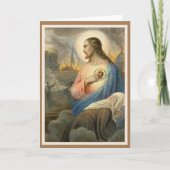 イエス・キリストNotre Dameの宗教祈りの言葉の神聖なハート カード (正面)