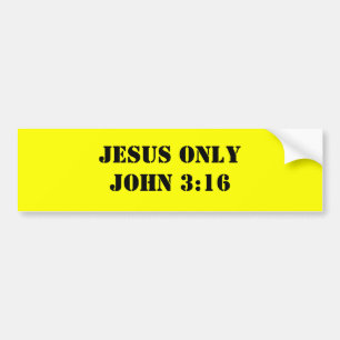 イエス・キリストONLYJOHNの3:16 バンパーステッカー