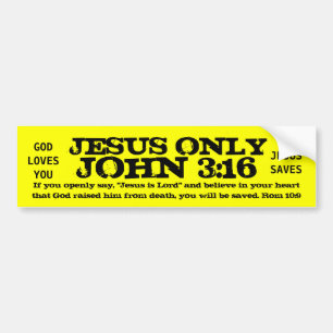 イエス・キリストONLYJOHNの3:16 バンパーステッカー