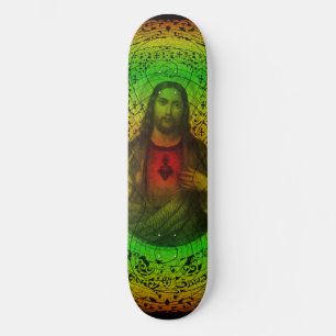 イエス・キリストRastafariのスケートボードの神聖なハート スケートボード