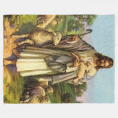 イエス・キリストSHEPPARDのフリースブランケット フリースブランケット (正面(横))