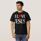 イエス・キリストTシャツ 黒 Tシャツ (正面フル)
