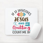 イエス&キルティングキュートキルターことわざ マウスパッド (マウス)